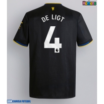 Camisa de Futebol Manchester United Matthijs de Ligt #4 Equipamento Alternativo 2025-26 Manga Curta